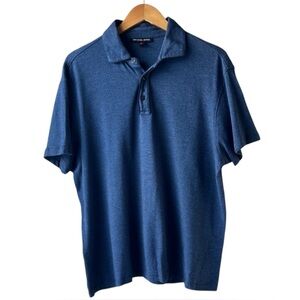 Michael Kors Navy Heathered Polo Shirt XL